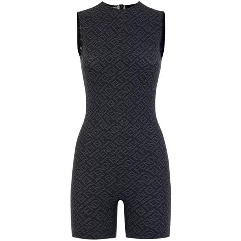 fendi skims black bodysuit|sleeveless mid thigh bodysuit fendi.